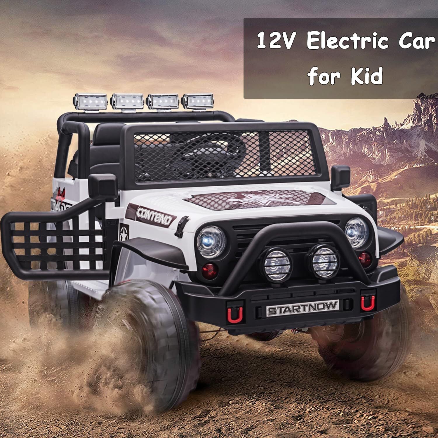12V Electric 2-Seater Kids Ride-On Jeep Truck Toy with Bluetooth and Remote Control Trend Times 10