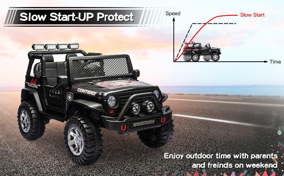 12V Electric Kids Ride-On 2-Seater Jeep Truck with MP3 and Remote Control Trend Times 13