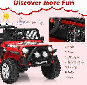 12V Electric Kids Ride-On 2-Seater Jeep Truck with MP3 and Remote Control Trend Times 2
