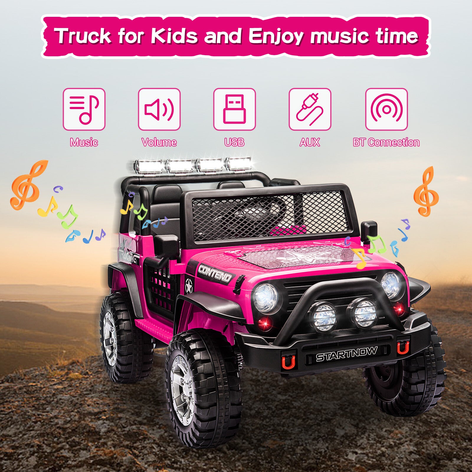 12V Electric 2-Seater Kids Ride-On Jeep Truck with Remote Control Toy Car Trend Times 2