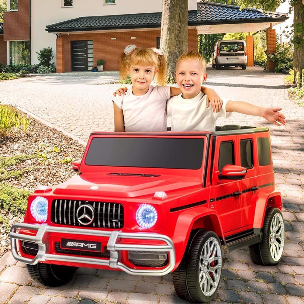 12V Electric Kids Ride-On Car with 2 Seats, MP3 Player, and 2.4G Remote Control in Red Trend Times 1