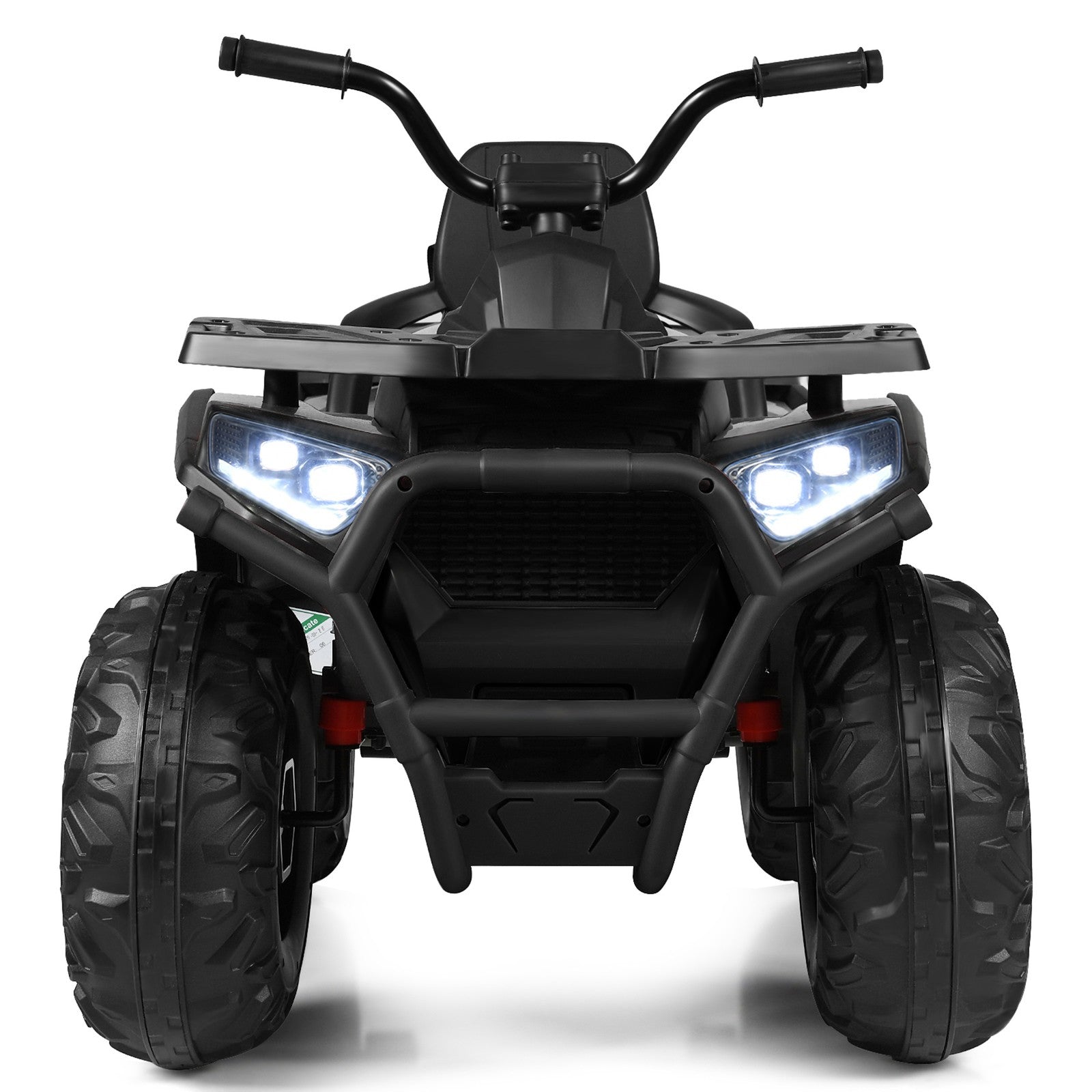 12V Electric Kids Ride-On 4 Wheeler ATV Quad with LED Lights Black Trend Times 4