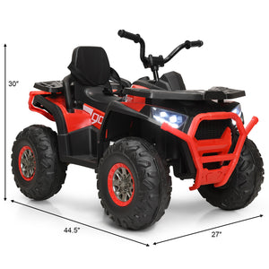 12V Electric Kids Ride-On Red ATV 4-Wheeler Quad with LED Lights Trend Times 1