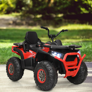 12V Electric Kids Ride-On Red ATV 4-Wheeler Quad with LED Lights Trend Times 2
