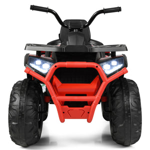 12V Electric Kids Ride-On Red ATV 4-Wheeler Quad with LED Lights Trend Times 4