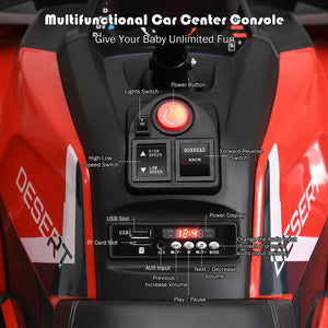 12V Electric Kids Ride-On Red ATV 4-Wheeler Quad with LED Lights Trend Times 6