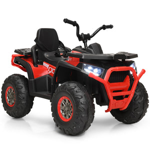 12V Electric Kids Ride-On Red ATV 4-Wheeler Quad with LED Lights Trend Times Variant 0