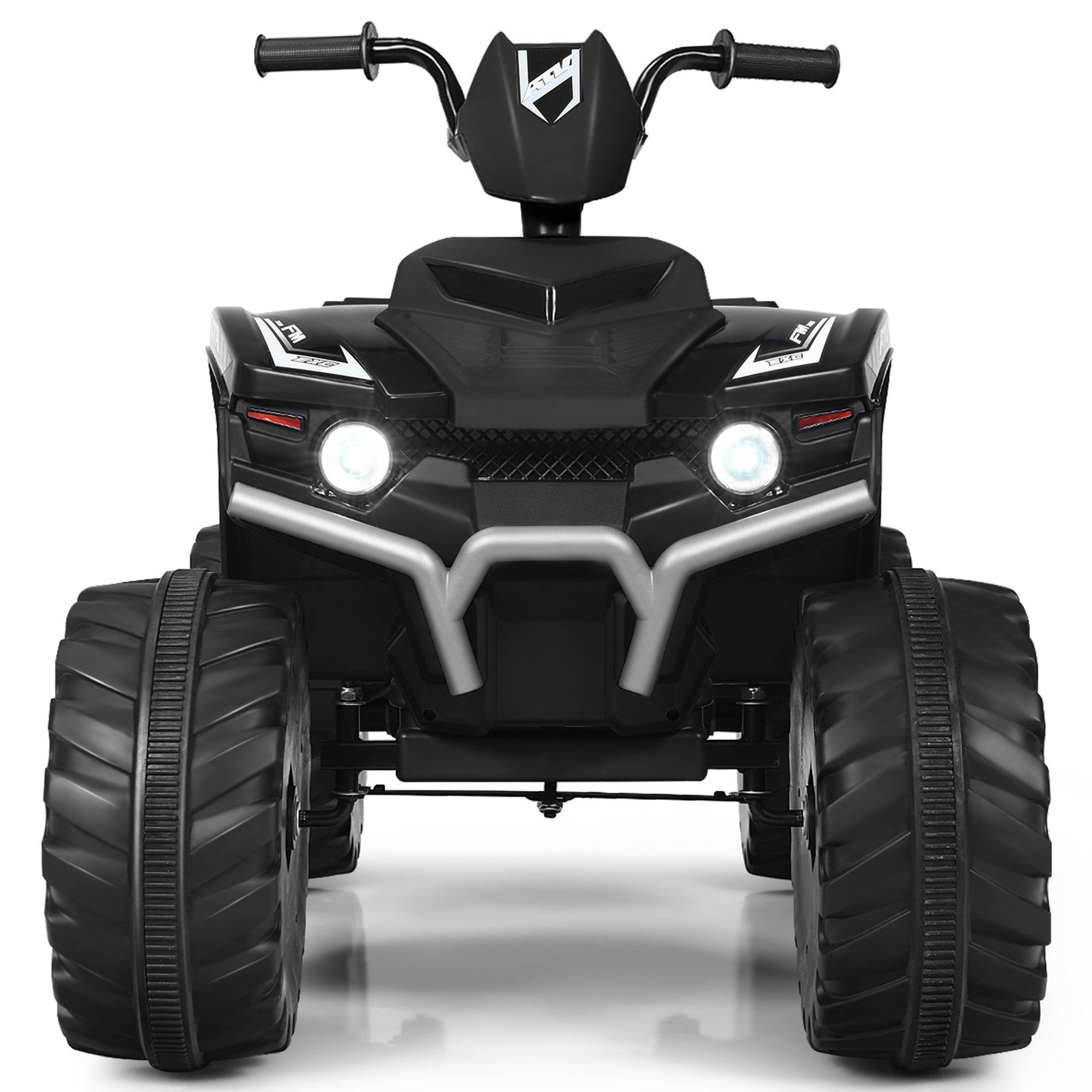 12V Electric Kids Ride-On ATV 4-Wheeler Quad with Music and LED Lights Black Trend Times 3