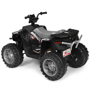 12V Electric Kids Ride-On ATV 4-Wheeler Quad with Music and LED Lights Black Trend Times 5