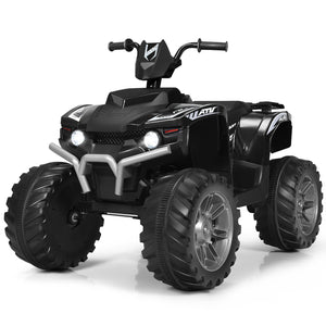 12V Electric Kids Ride-On ATV 4-Wheeler Quad with Music and LED Lights Black Trend Times Variant 0
