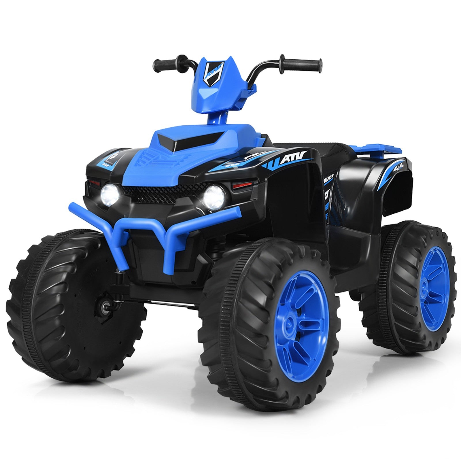 12V Electric Kids Ride-On ATV 4-Wheeler Quad with Music and LED Lights Navy Trend Times 0