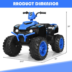 12V Electric Kids Ride-On ATV 4-Wheeler Quad with Music and LED Lights Navy Trend Times 1