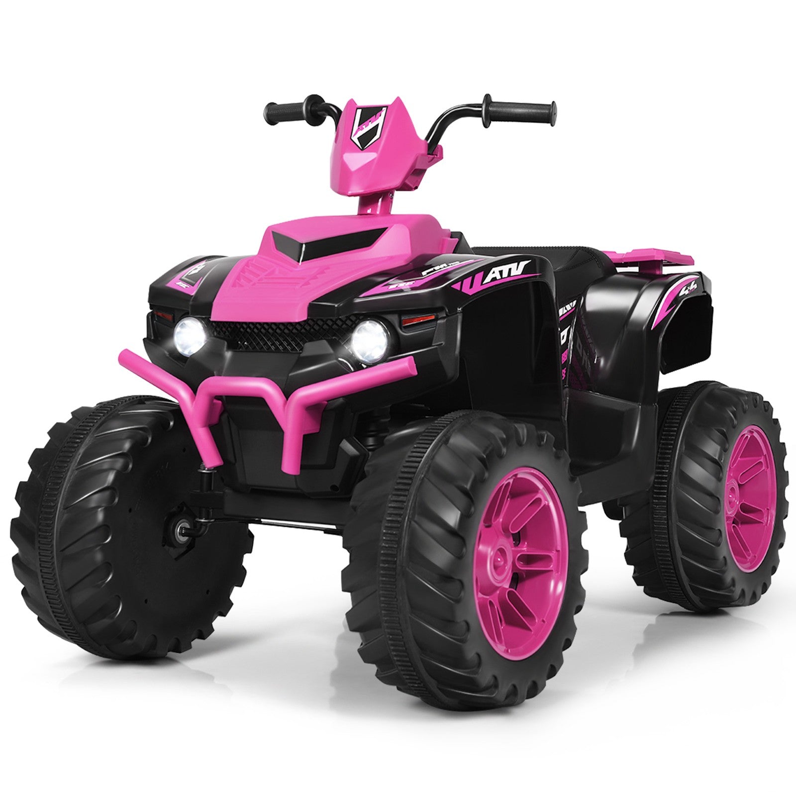 12V Electric Kids Ride-On Pink ATV 4-Wheeler Quad with Music and LED Lights Trend Times 0