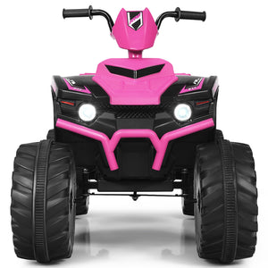 12V Electric Kids Ride-On 4 Wheeler ATV Quad with Music and LED Lights Pink Trend Times 3