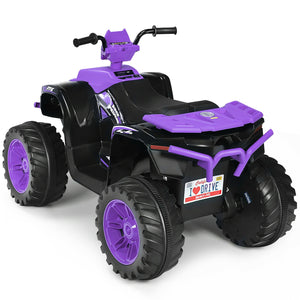 12V Electric Kids Ride-On ATV 4 Wheeler Quad with Music and LED Lights Purple Trend Times 8