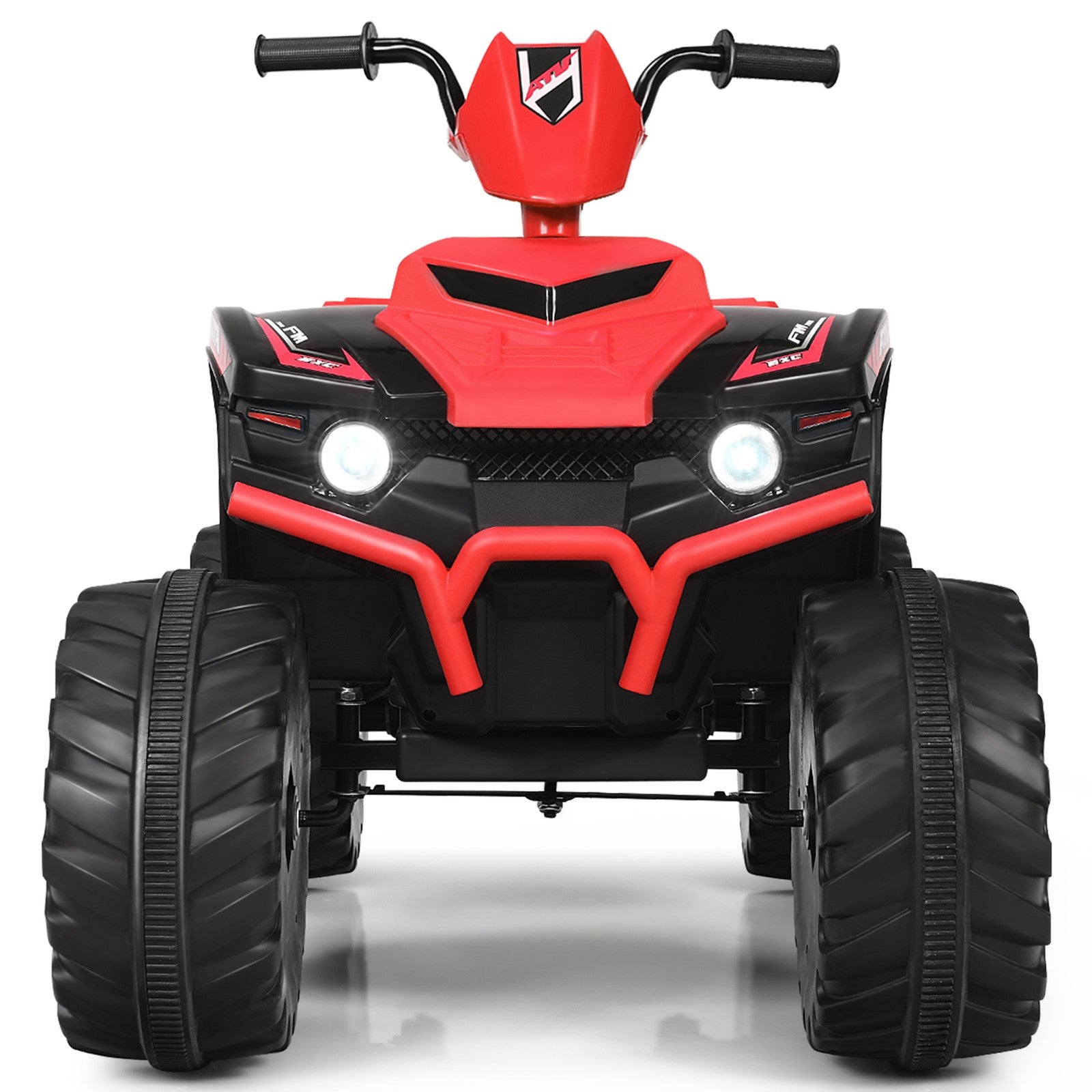 12V Electric Kids Ride-On 4 Wheeler ATV Quad with Music and LED Lights Red Trend Times 3
