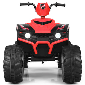 12V Electric Kids Ride-On 4 Wheeler ATV Quad with Music and LED Lights Red Trend Times 3