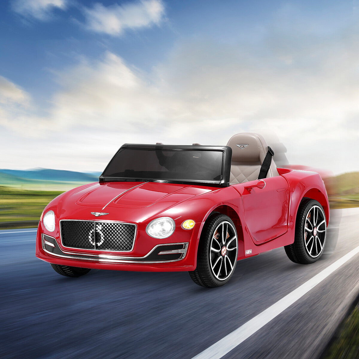 12V Electric Kids Ride-On Bentley Car Licensed Battery Powered Remote Control Red Trend Times 0