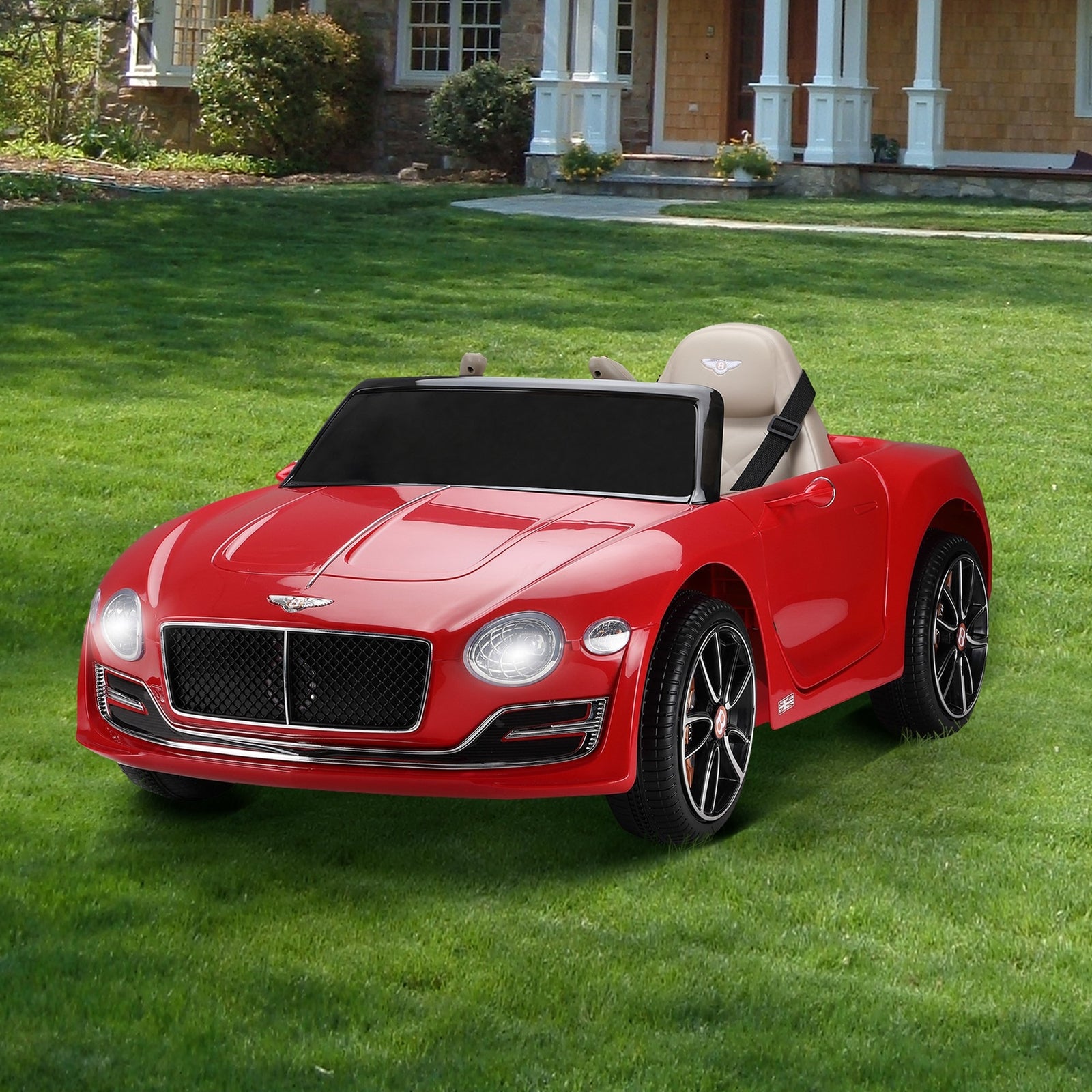 12V Electric Kids Ride-On Bentley Car Licensed Battery Powered Remote Control Red Trend Times 1