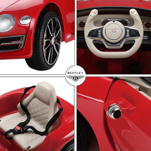 12V Electric Kids Ride-On Bentley Car Licensed Battery Powered Remote Control Red Trend Times 7