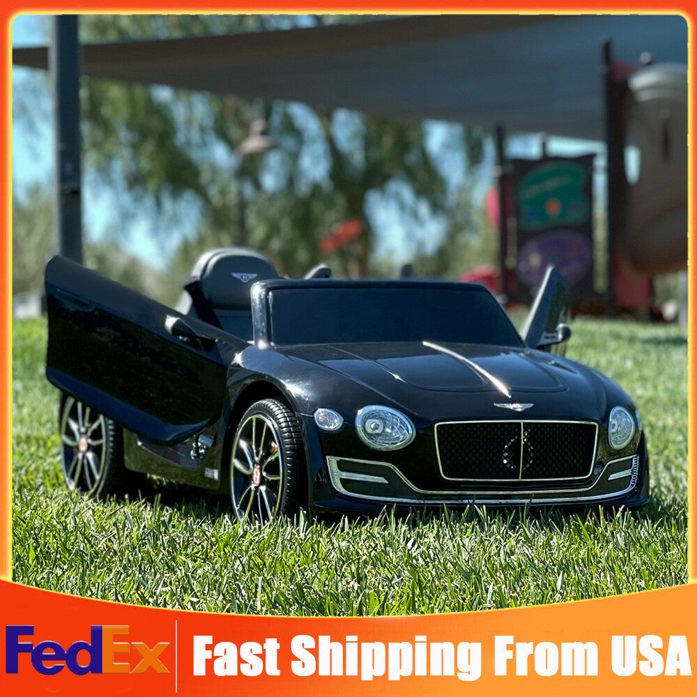 12V Electric Kids Ride-On Car with Remote Control and LED Lights Bentley Style Toy Gift Trend Times 0