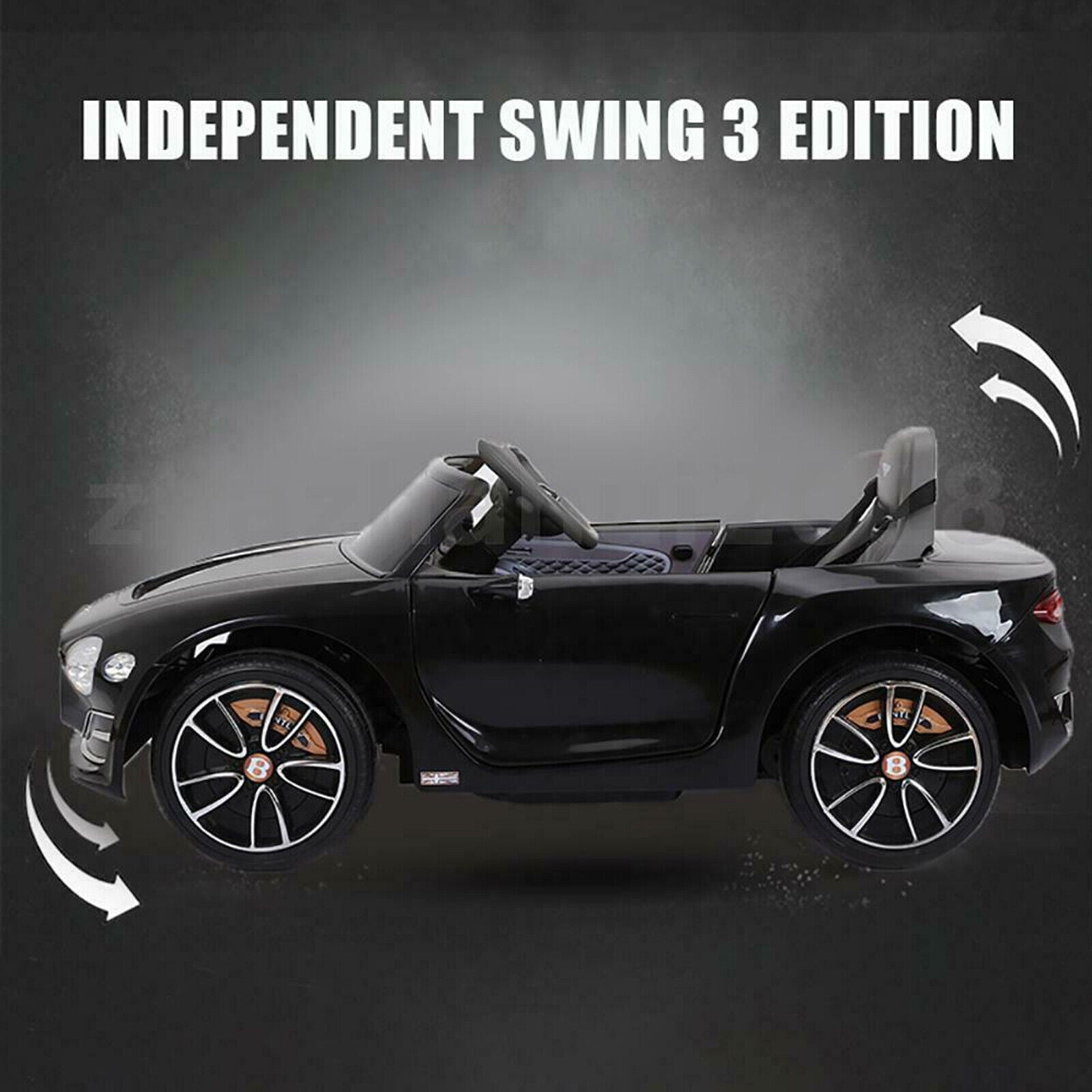 12V Electric Kids Ride-On Car with Remote Control and LED Lights Bentley Style Toy Gift Trend Times 9