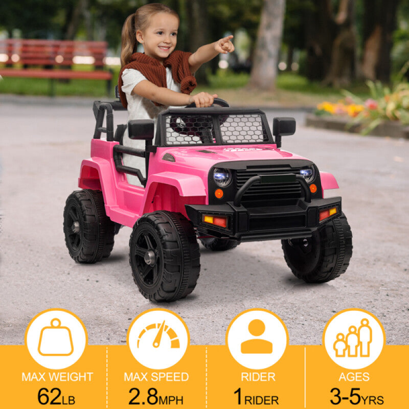 12V Electric Kids Ride-On Jeep with Dual Drive and 2.4G Remote Control Trend Times 3