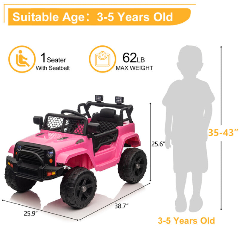 12V Electric Kids Ride-On Jeep with Dual Drive and 2.4G Remote Control Trend Times 8