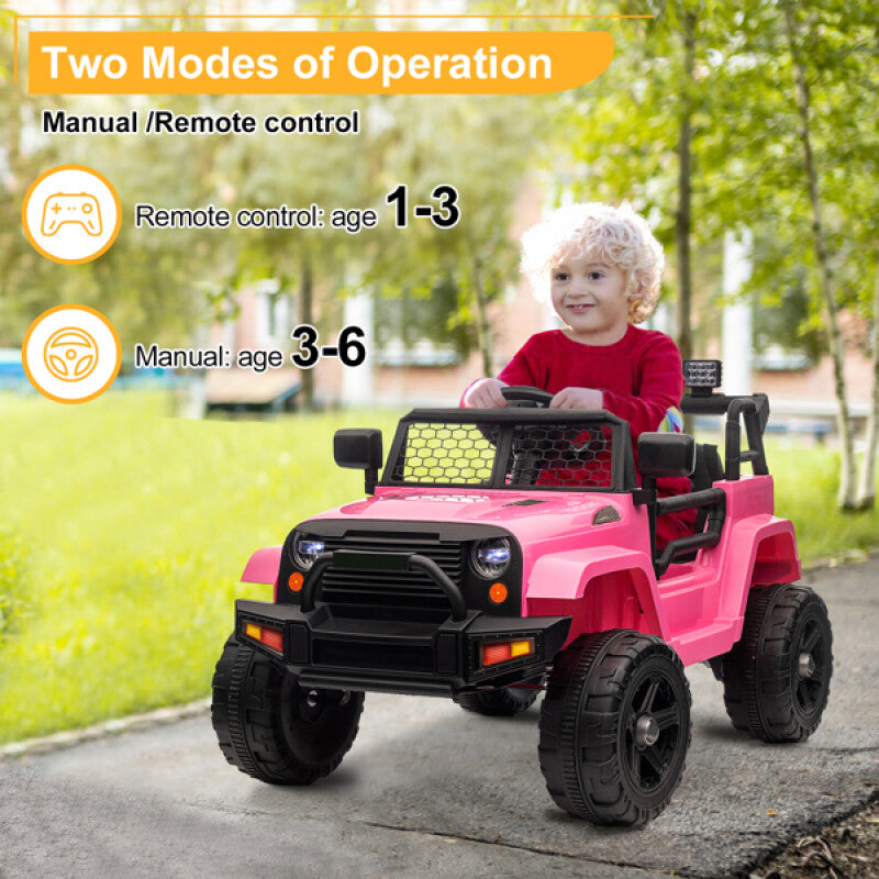 12V Electric Kids Ride-On Jeep with Dual Drive and 2.4G Remote Control Trend Times 4