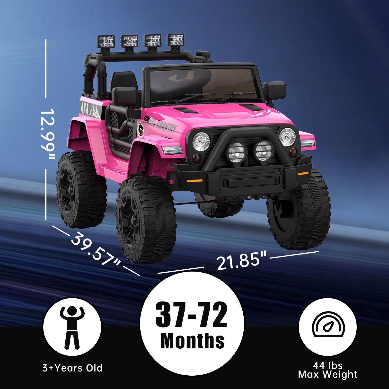 12V Electric Off-Road 4-Wheel Kids Ride-On Car with Remote Control and LED Lights Trend Times 6