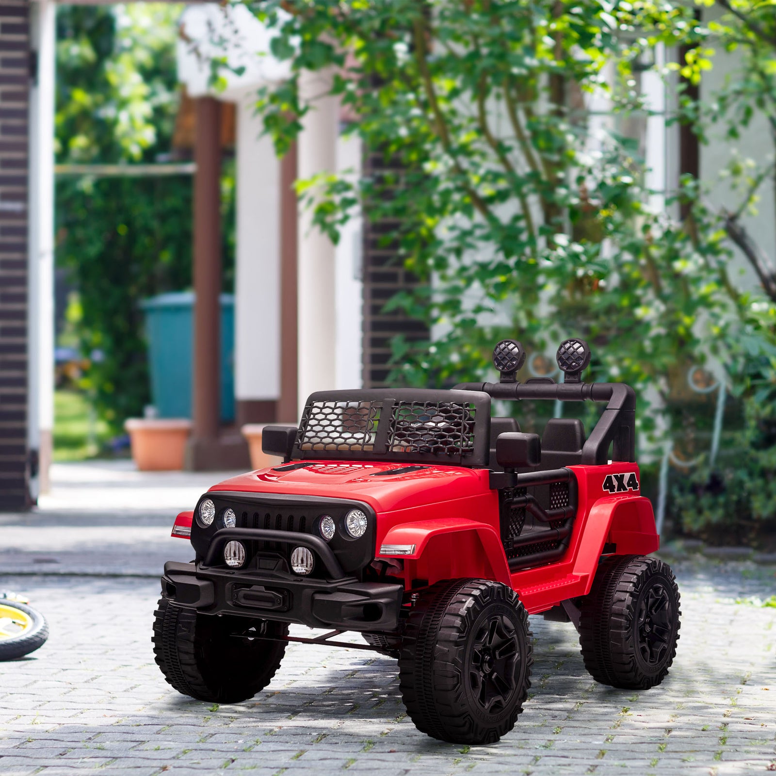 12V Electric Kids Ride-On Off-Road Truck Toy with Parent Remote Control Red Trend Times 1
