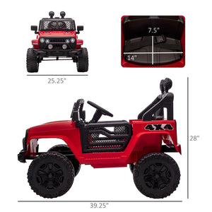 12V Electric Kids Ride-On Off-Road Truck Toy with Parent Remote Control Red Trend Times 2