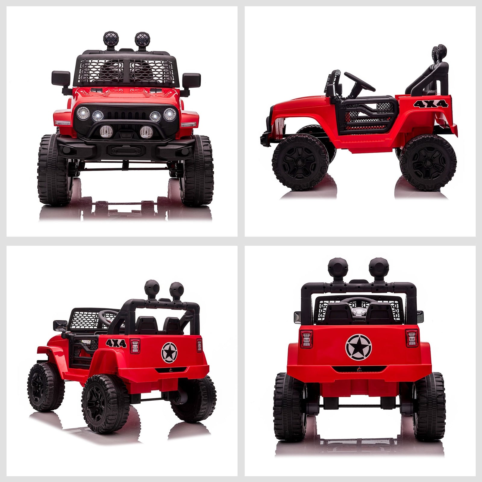 12V Electric Kids Ride-On Off-Road Truck Toy with Parent Remote Control Red Trend Times 7
