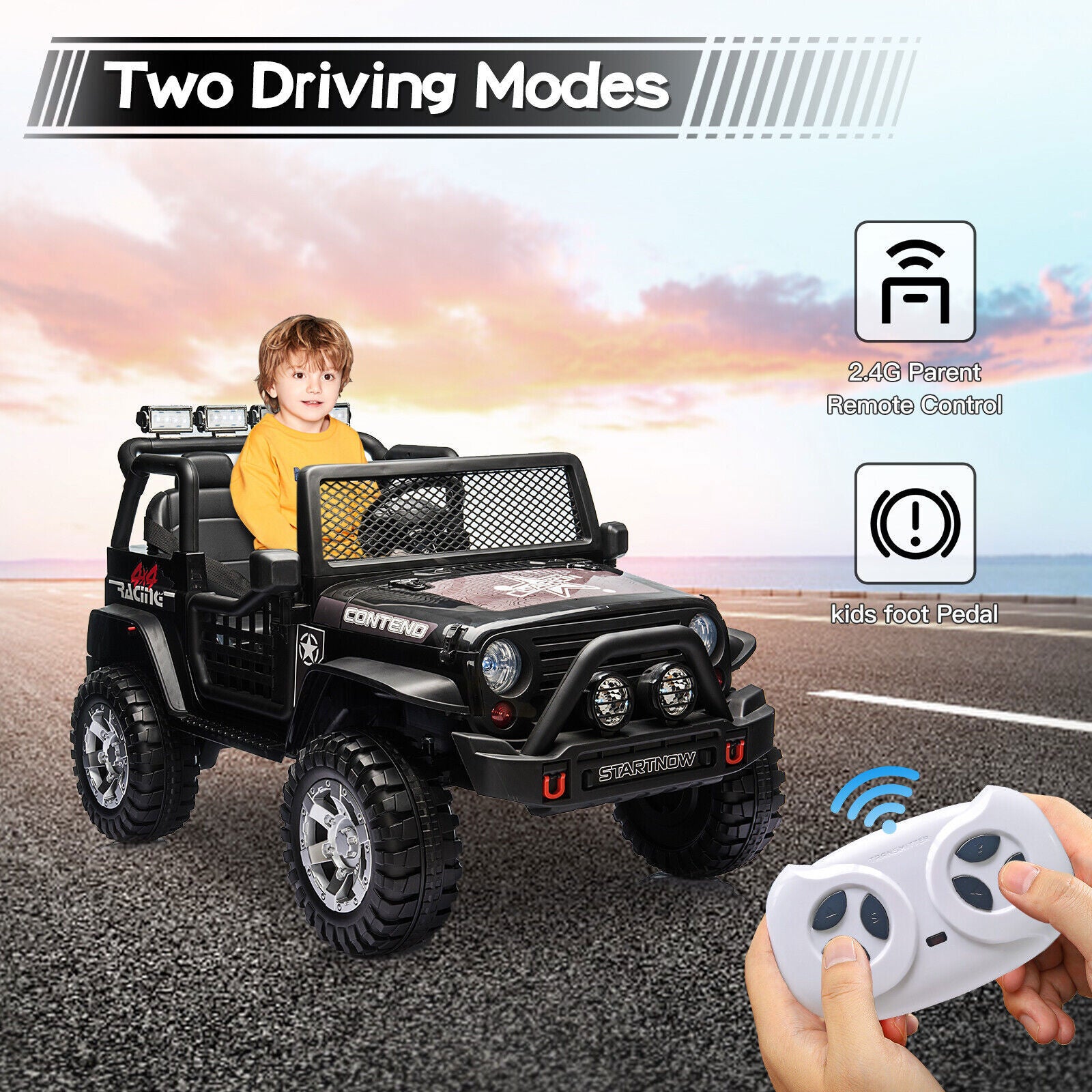 12V Battery-Powered Electric Ride-On Jeep for Kids with Remote Control and MP3 Player Trend Times 15