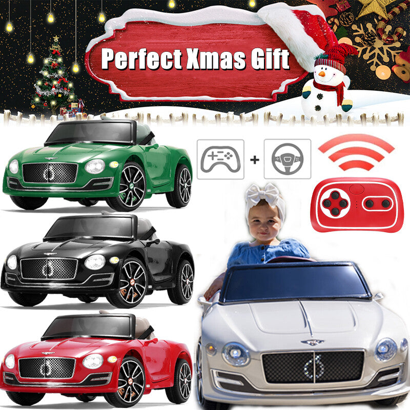 12V Electric Kids Ride-On Car with LED Lights and Remote Control Bentley Style Trend Times 1