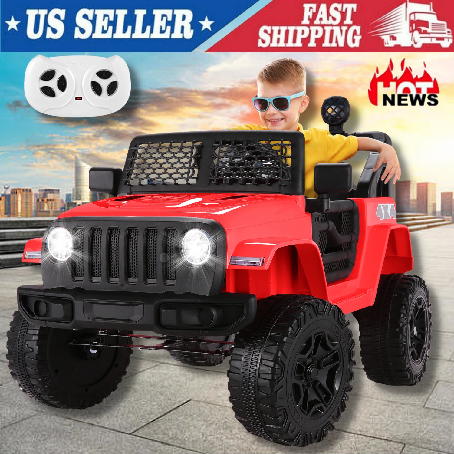 12V Electric Kids Ride-On Truck Battery Powered Toy Car with Remote Control and MP3 Trend Times 9