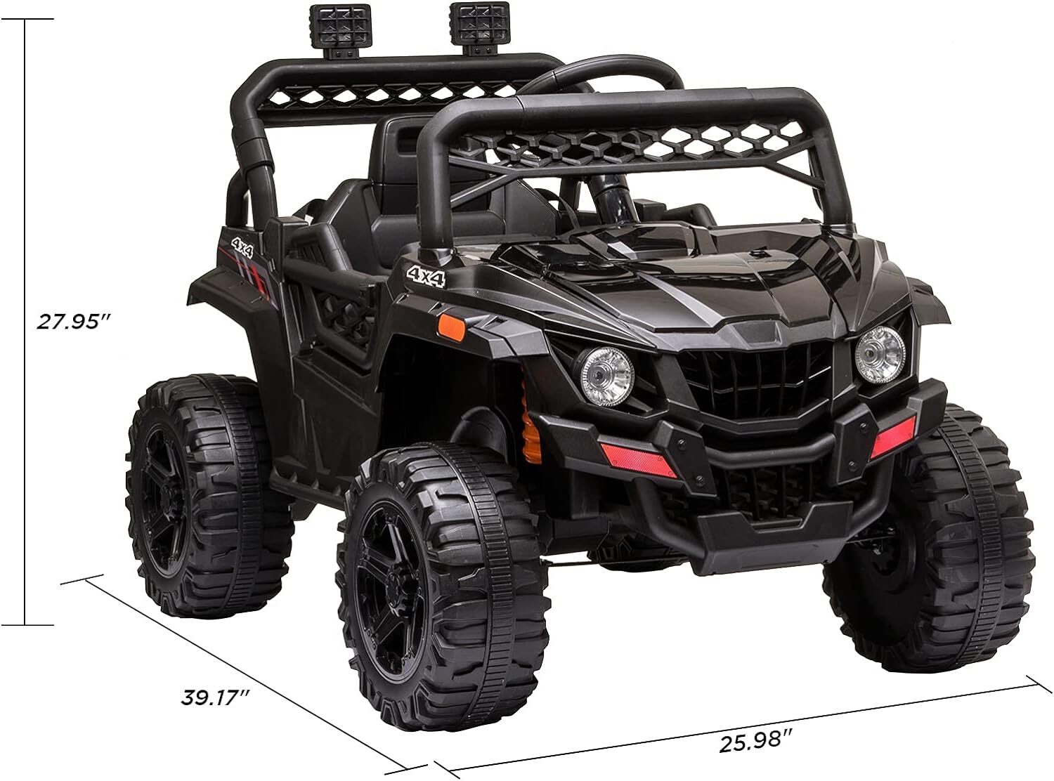 12V Electric Kids Ride-On Truck Toy with 3 Speeds, MP3, LED Lights, and Parent Remote Control Trend Times 15