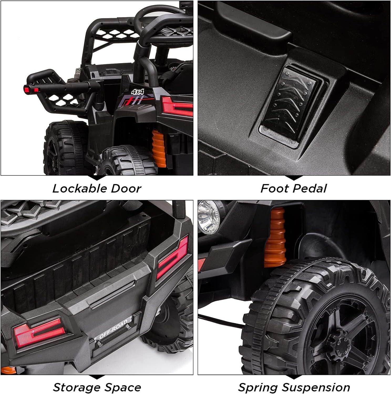12V Electric Kids Ride-On Truck Toy with 3 Speeds, MP3, LED Lights, and Parent Remote Control Trend Times 16