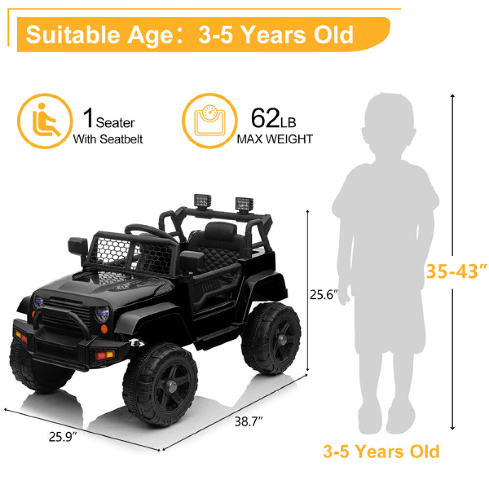 12V Electric Dual-Drive Remote Control Ride-On Truck for Kids Ages 3-5 Trend Times 16