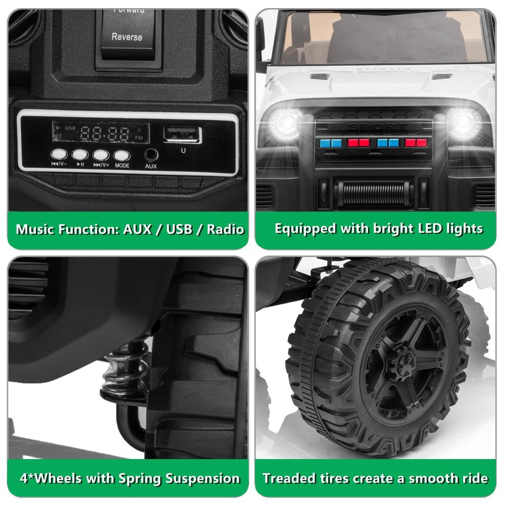 12V Electric Kids Ride-On SUV Truck with 3 Speeds, MP3, LED Lights, and Remote Control Trend Times 14