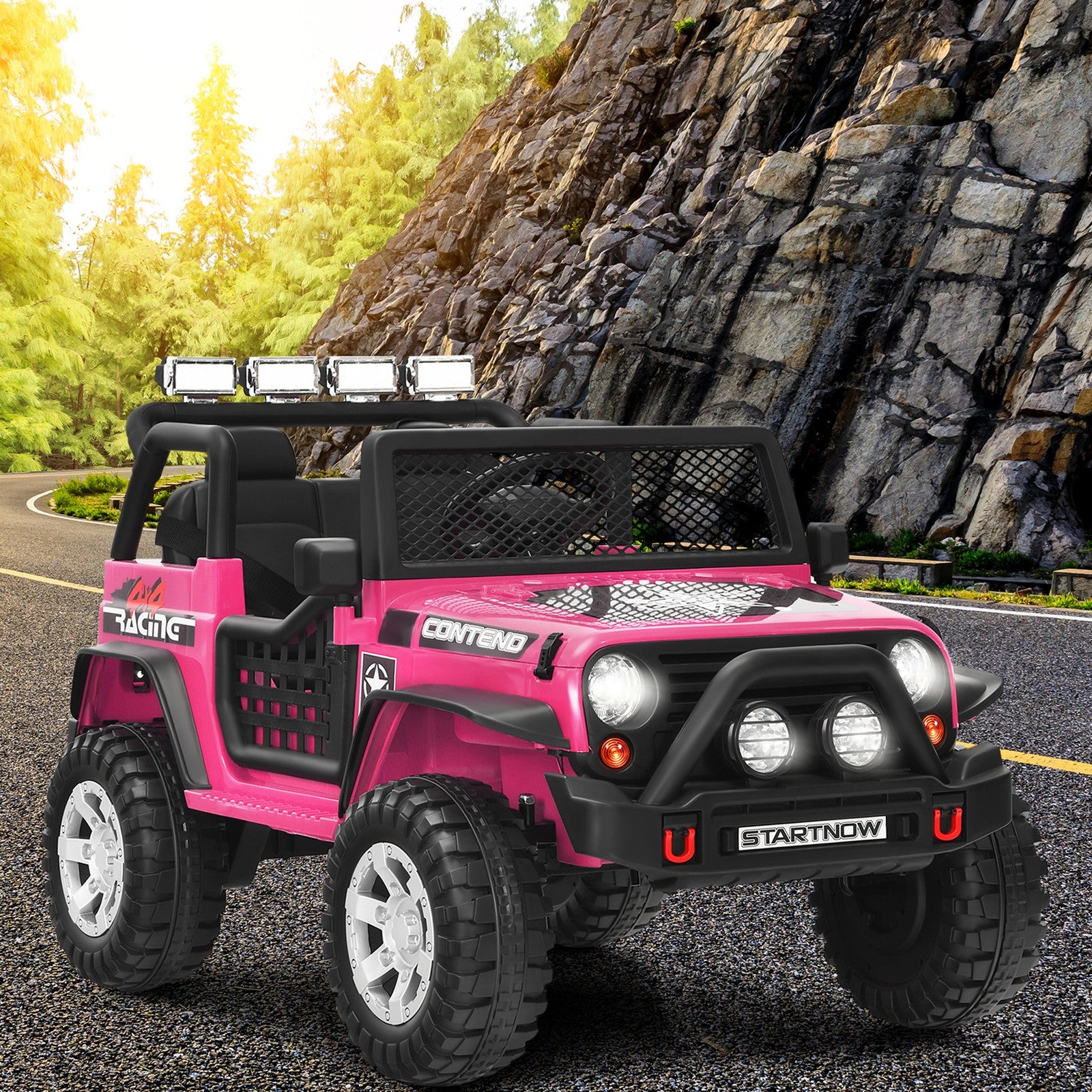 12V Electric Kids Ride-On Truck with MP3, Horn, and 2.4G Remote Control - Pink Trend Times 2