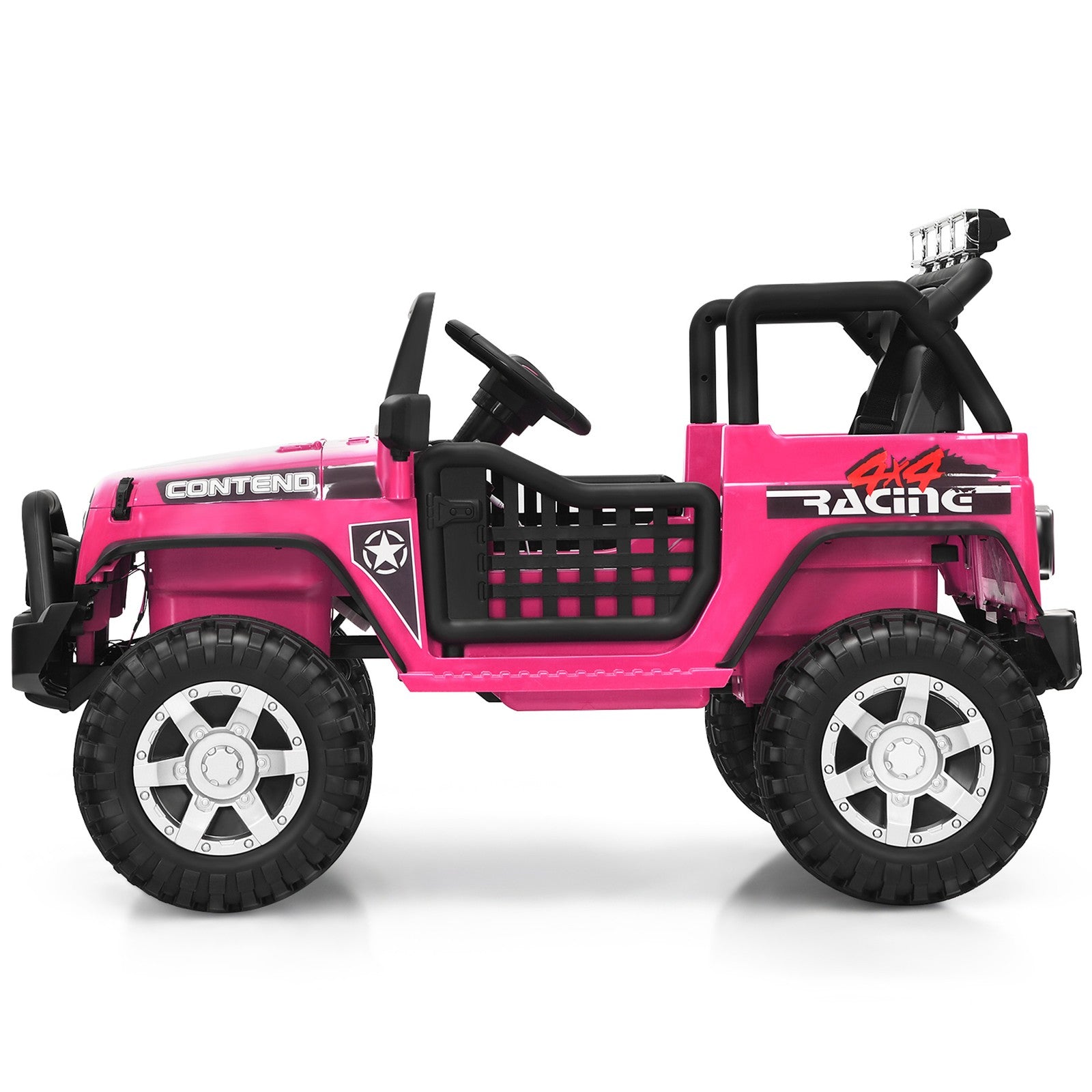 12V Electric Kids Ride-On Truck with MP3, Horn, and 2.4G Remote Control - Pink Trend Times 7
