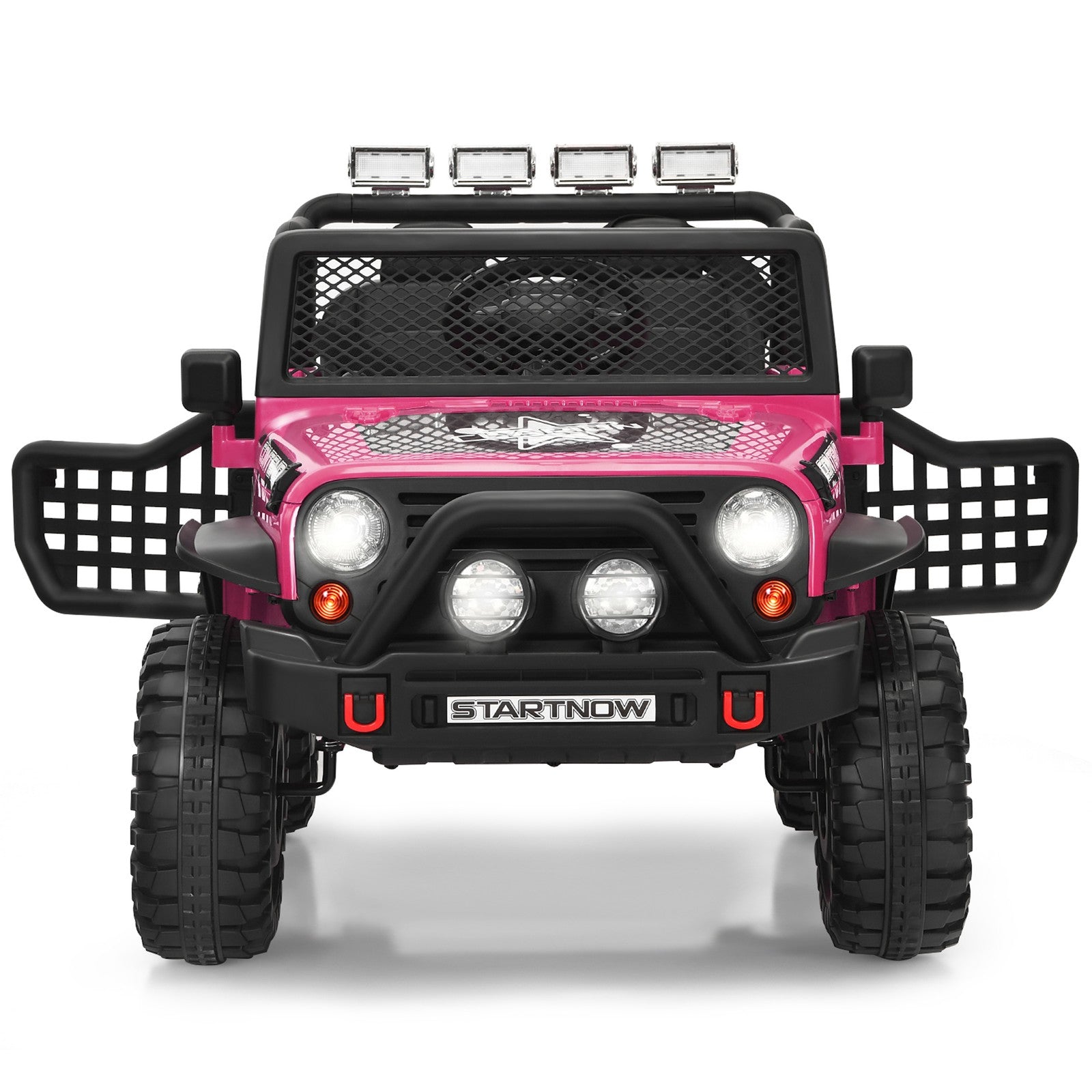 12V Electric Kids Ride-On Truck with MP3, Horn, and 2.4G Remote Control - Pink Trend Times 8