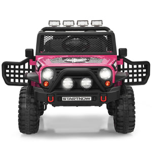12V Electric Kids Ride-On Truck with MP3, Horn, and 2.4G Remote Control - Pink Trend Times 8