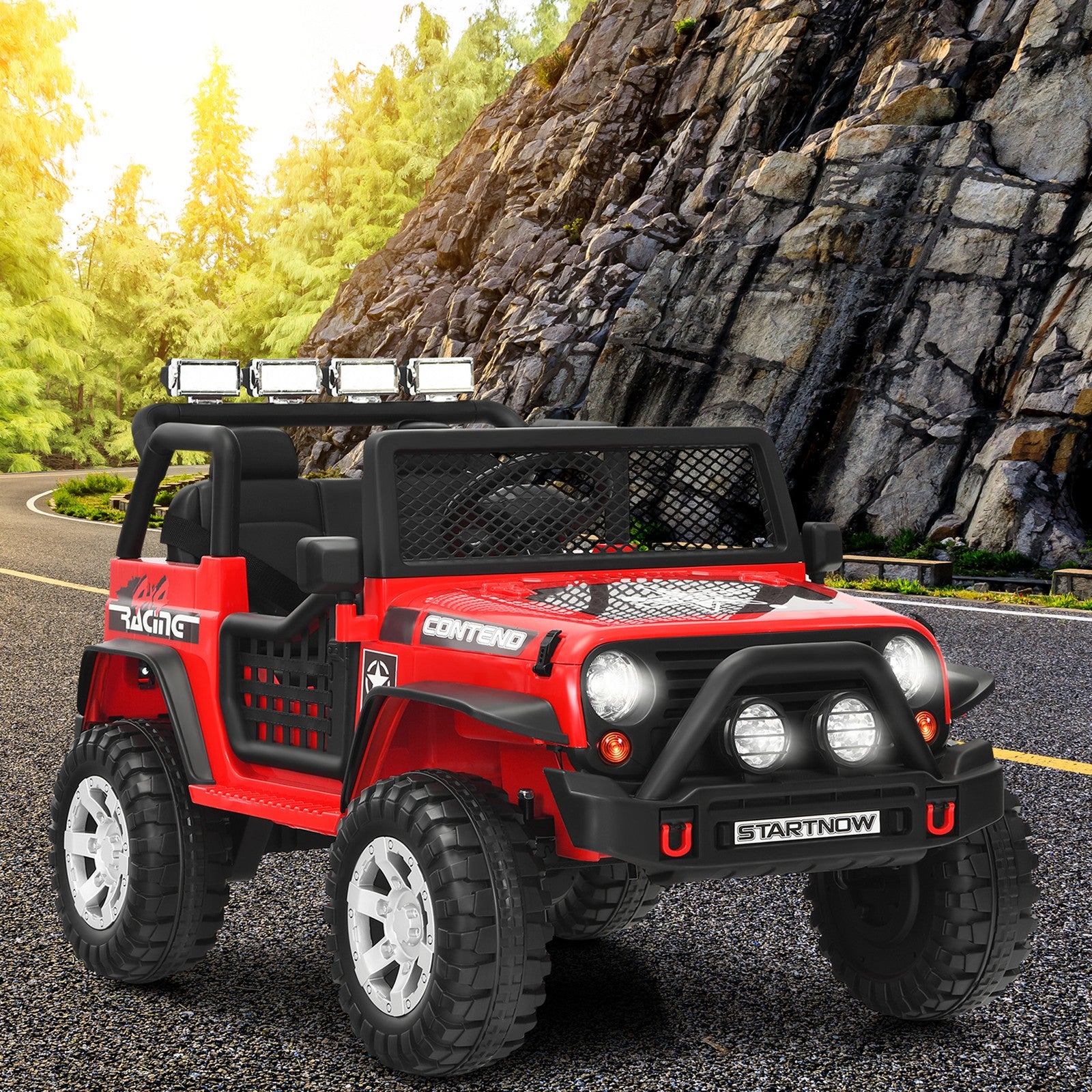 12V Electric Kids Ride-On Truck with MP3, Horn, and 2.4G Remote Control in Red Trend Times 2