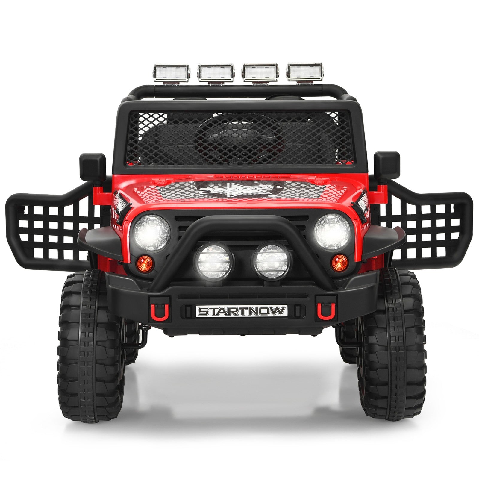 12V Electric Kids Ride-On Truck with MP3, Horn, and 2.4G Remote Control in Red Trend Times 8