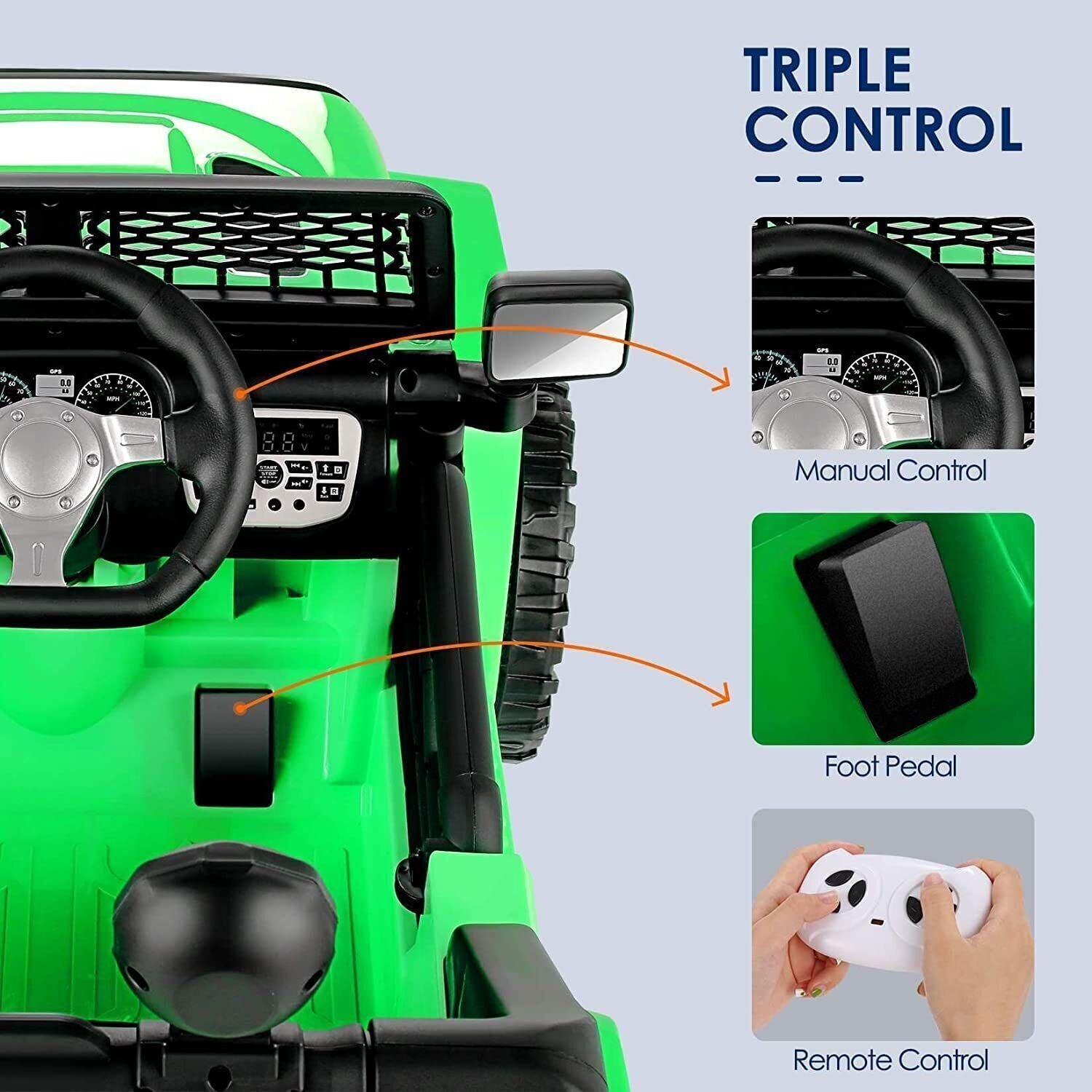 12V Electric Kids Ride-On Truck Toy with MP3, Music, Lights, and Remote Control Trend Times 20