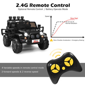 12V Electric Kids Ride-On Car with Remote Control, Storage Box, and Music – Black Trend Times 6