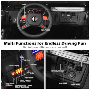 12V Electric Kids Ride-On Car with Remote Control, Storage Box, and Music – Black Trend Times 8