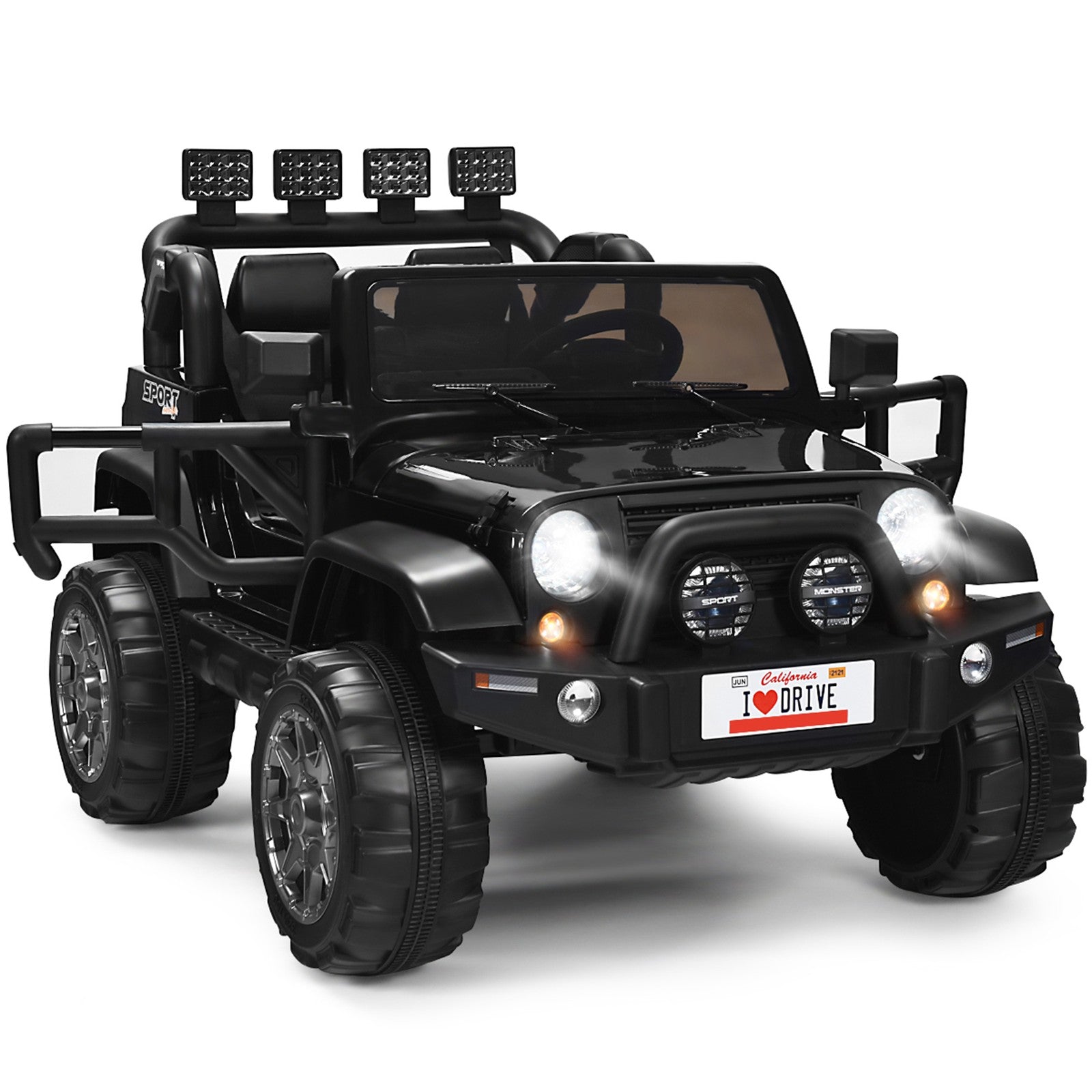 12V Electric Kids Ride-On Car with Remote Control, Storage Box, and Music – Black Trend Times Variant 0